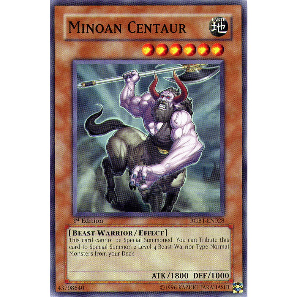 Minoan Centaur RGBT-EN028 Yu-Gi-Oh! Card from the Raging Battle Set