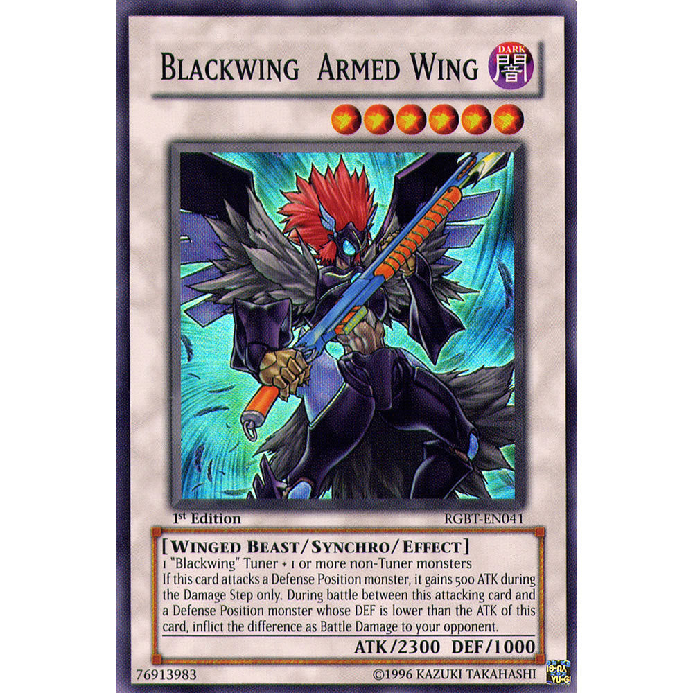 Blackwing Armed Wing RGBT-EN041 Yu-Gi-Oh! Card from the Raging Battle Set