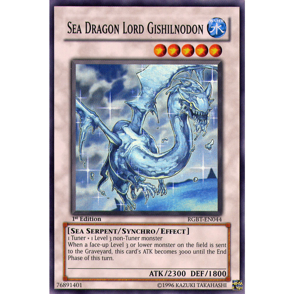 Sea Dragon Lord Gishilnodon RGBT-EN044 Yu-Gi-Oh! Card from the Raging Battle Set