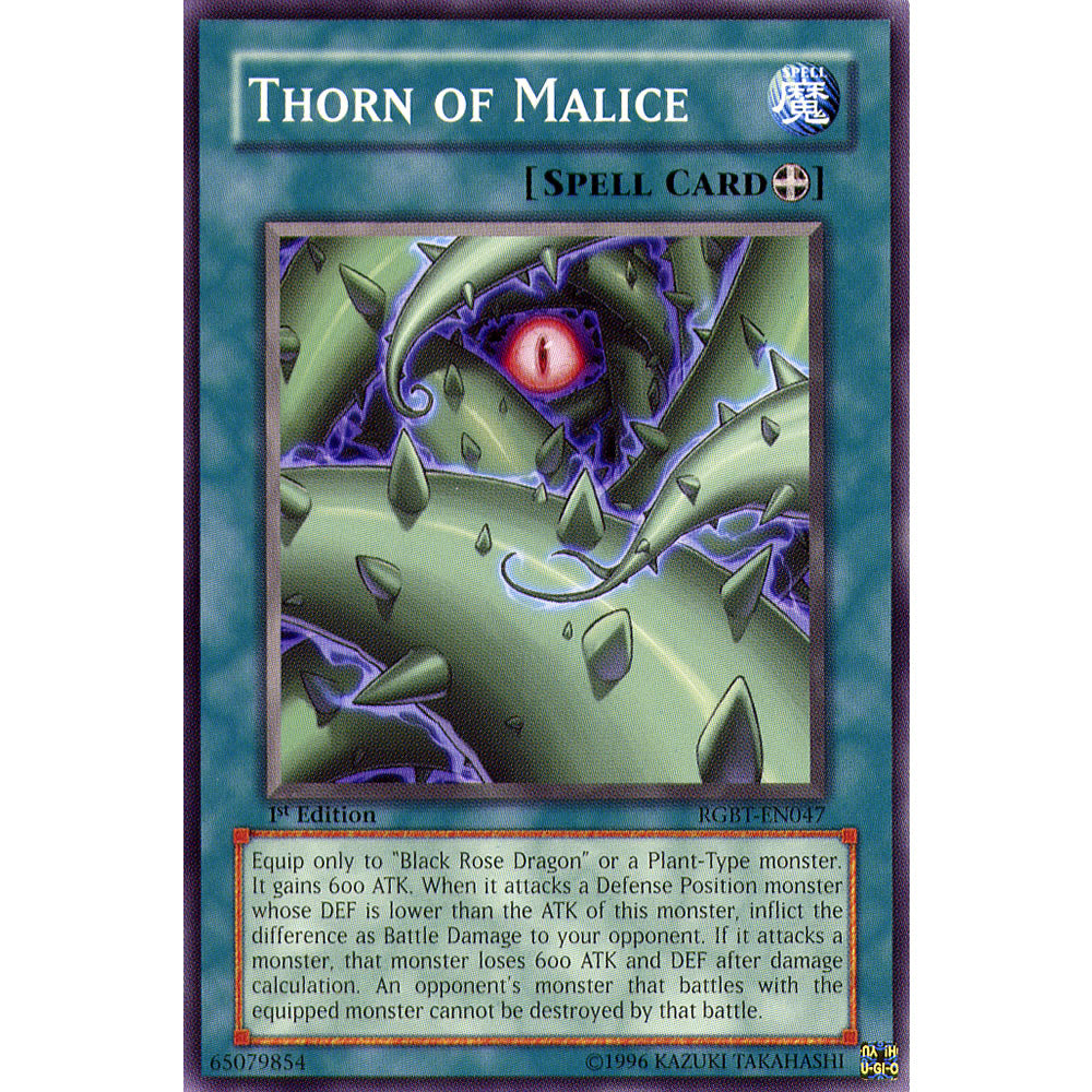 Thorn of Malice RGBT-EN047 Yu-Gi-Oh! Card from the Raging Battle Set