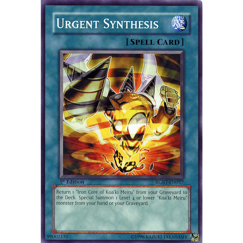 Urgent Synthesis RGBT-EN057 Yu-Gi-Oh! Card from the Raging Battle Set