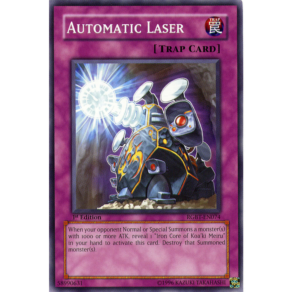 Automatic Laser RGBT-EN074 Yu-Gi-Oh! Card from the Raging Battle Set