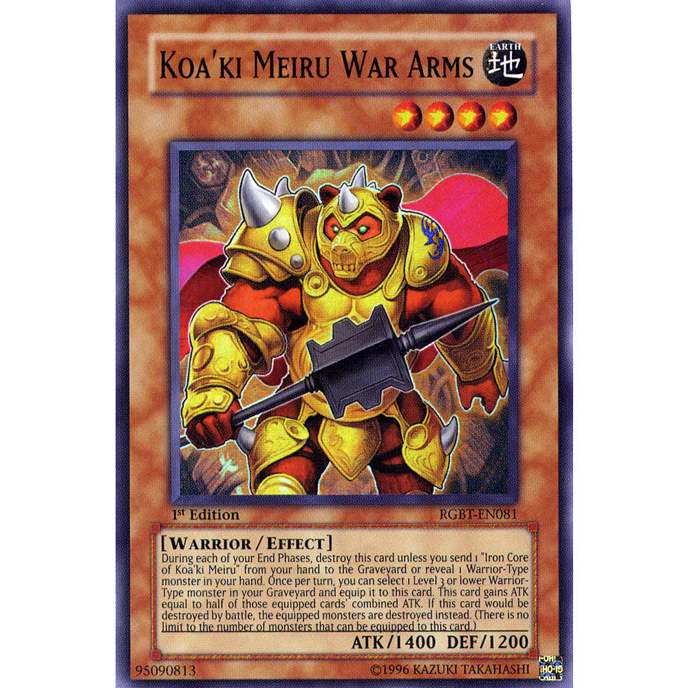 Koa'ki Meiru War Arms RGBT-EN081 Yu-Gi-Oh! Card from the Raging Battle Set