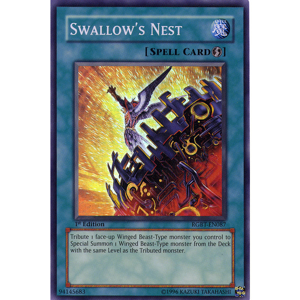 Swallow's Nest RGBT-EN087 Yu-Gi-Oh! Card from the Raging Battle Set