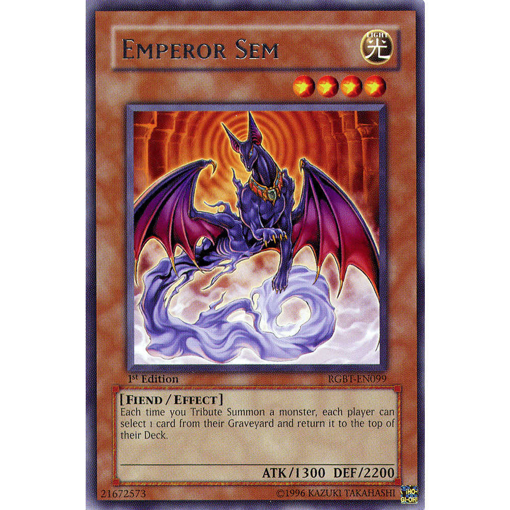 Emperor Sem RGBT-EN099 Yu-Gi-Oh! Card from the Raging Battle Set