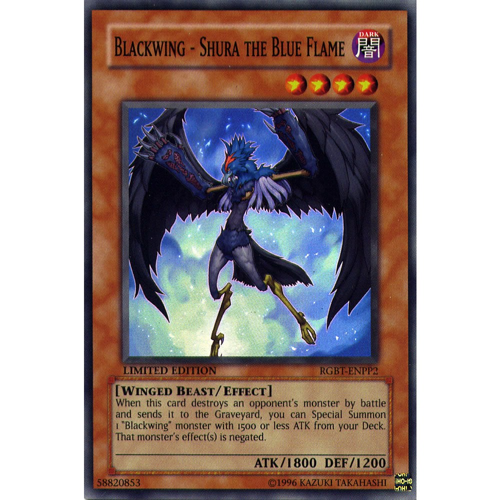 Blackwing - Shura the Blue Flame RGBT-ENPP2 Yu-Gi-Oh! Card from the Raging Battle Set