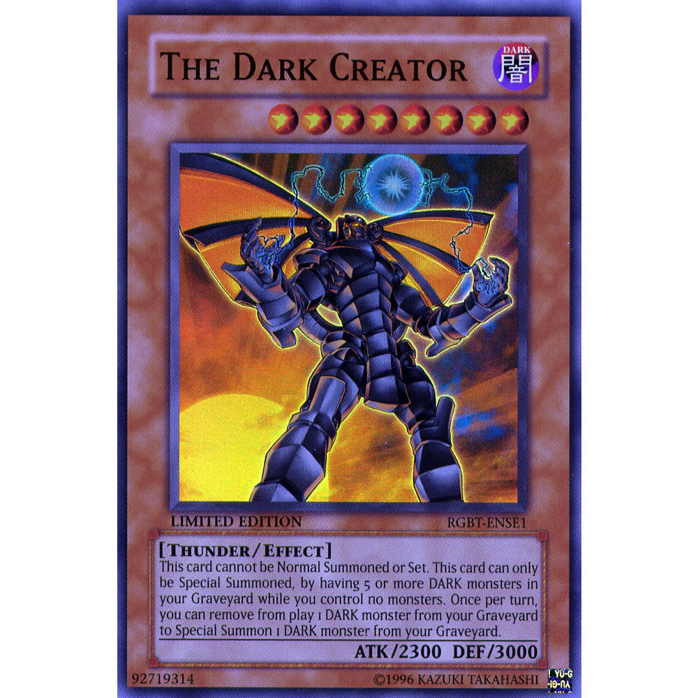 The Dark Creator RGBT-ENSE1 Yu-Gi-Oh! Card from the Raging Battle Special Edition Set