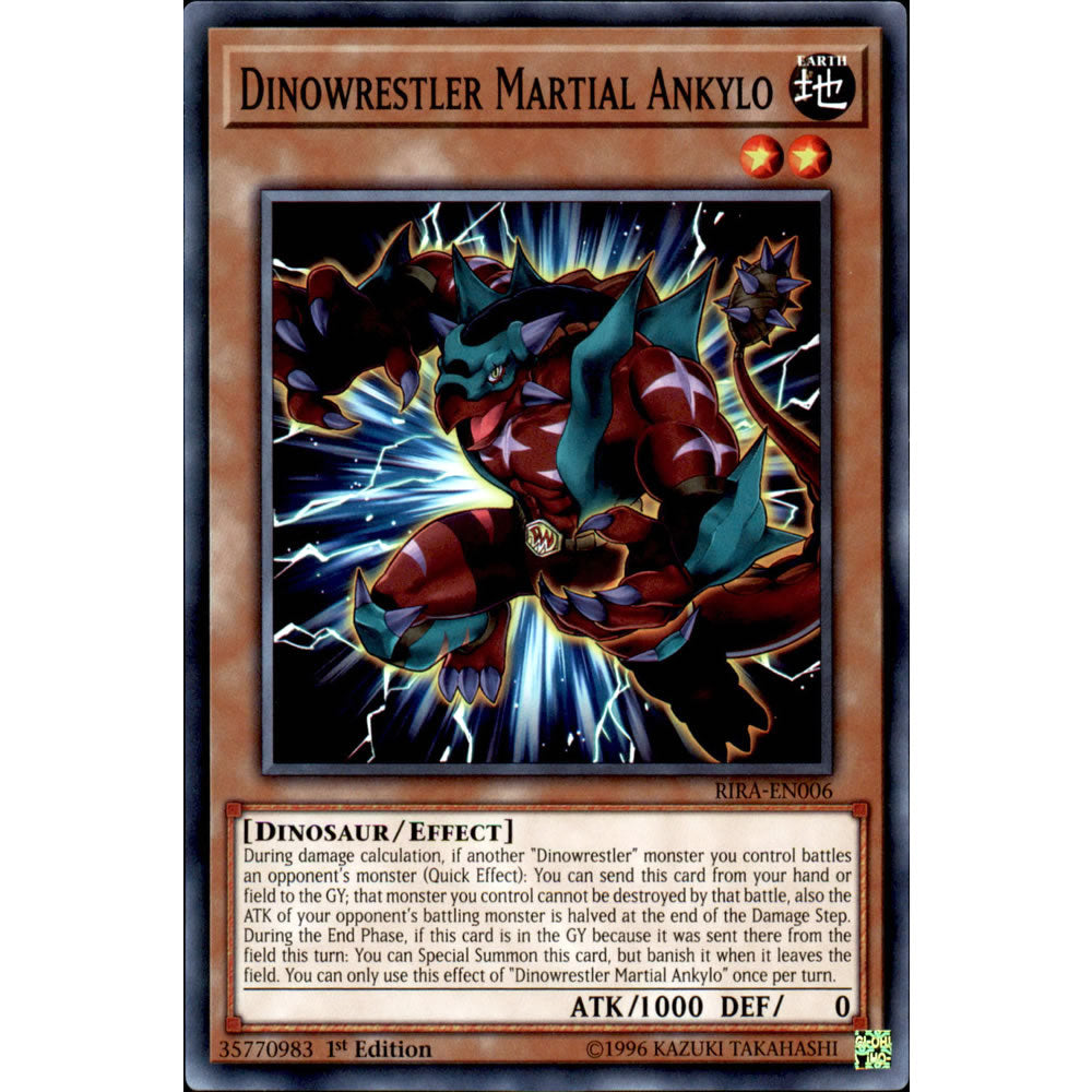 Dinowrestler Martial Ankylo RIRA-EN006 Yu-Gi-Oh! Card from the Rising Rampage Set