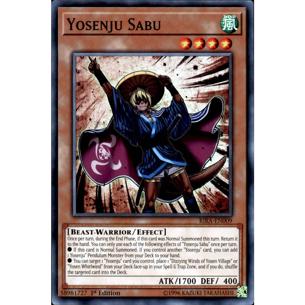 Yosenju Sabu RIRA-EN009 Yu-Gi-Oh! Card from the Rising Rampage Set