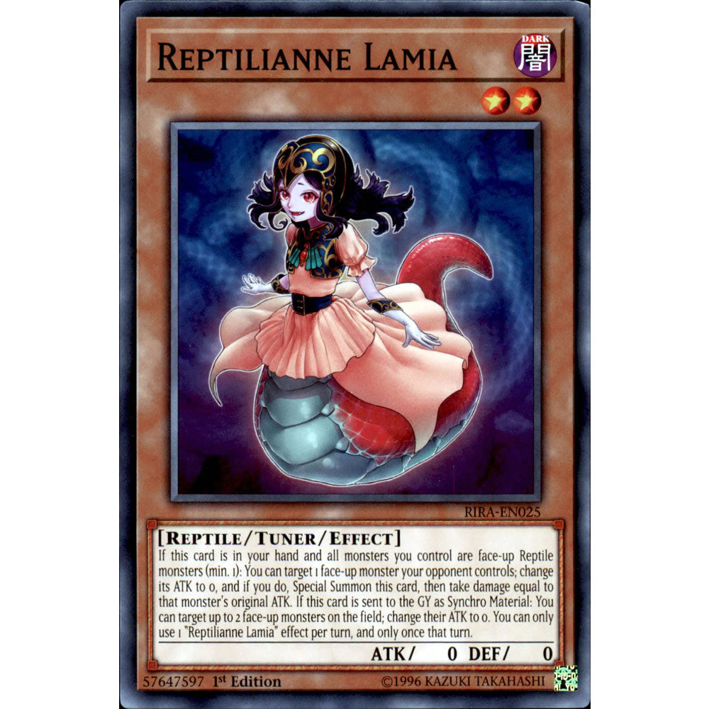 Reptilianne Lamia RIRA-EN025 Yu-Gi-Oh! Card from the Rising Rampage Set