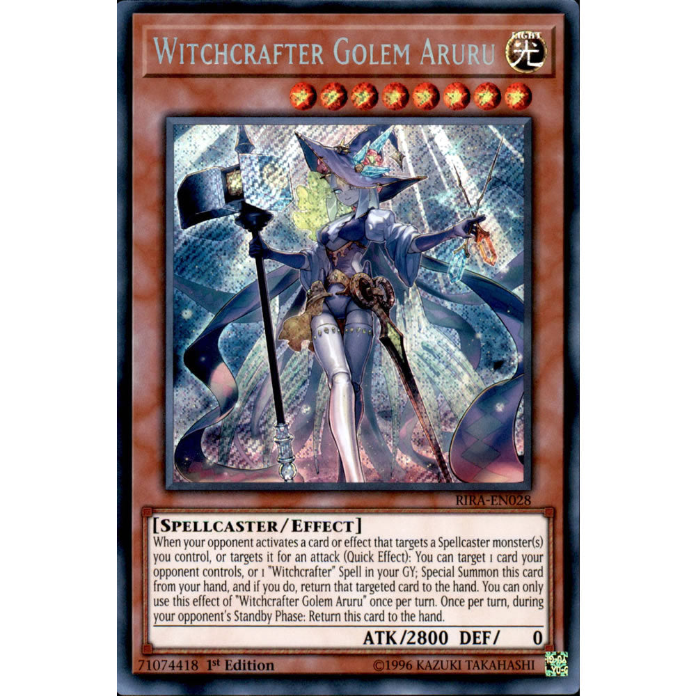 Witchcrafter Golem Aruru RIRA-EN028 Yu-Gi-Oh! Card from the Rising Rampage Set