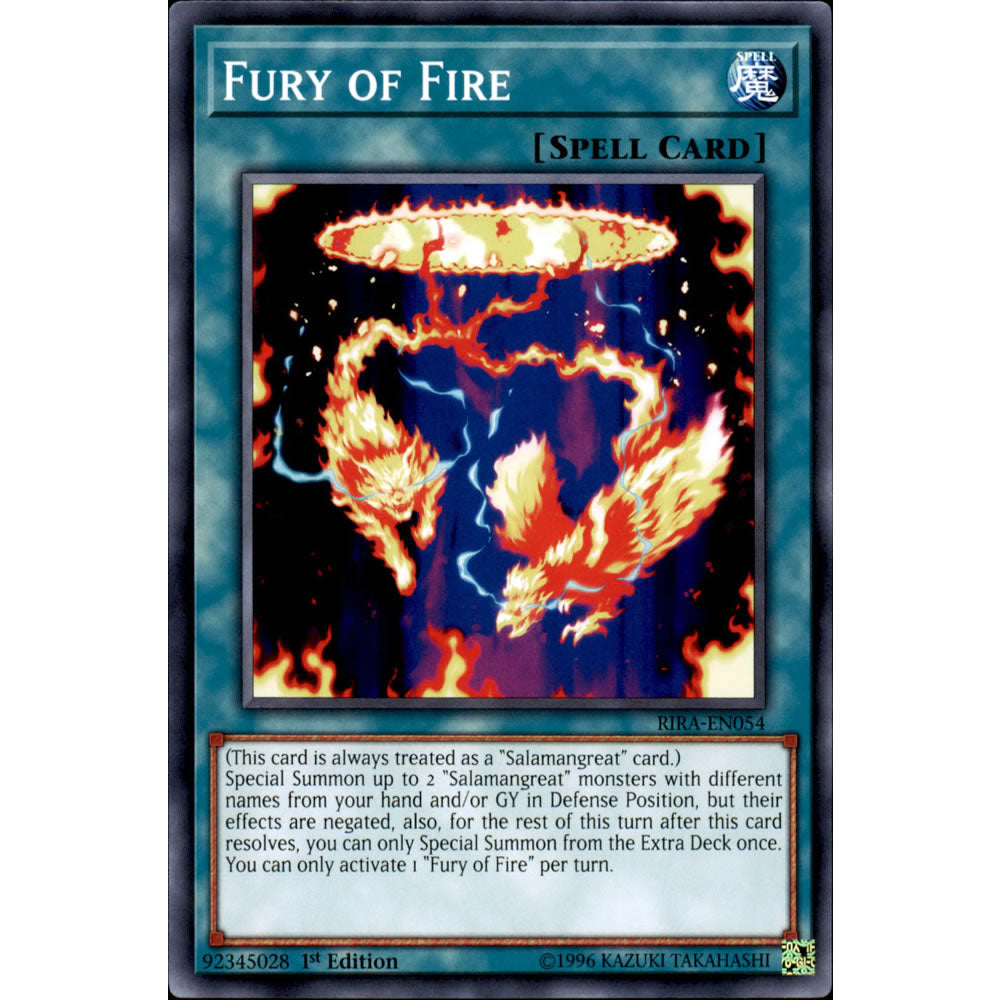 Fury of Fire RIRA-EN054 Yu-Gi-Oh! Card from the Rising Rampage Set