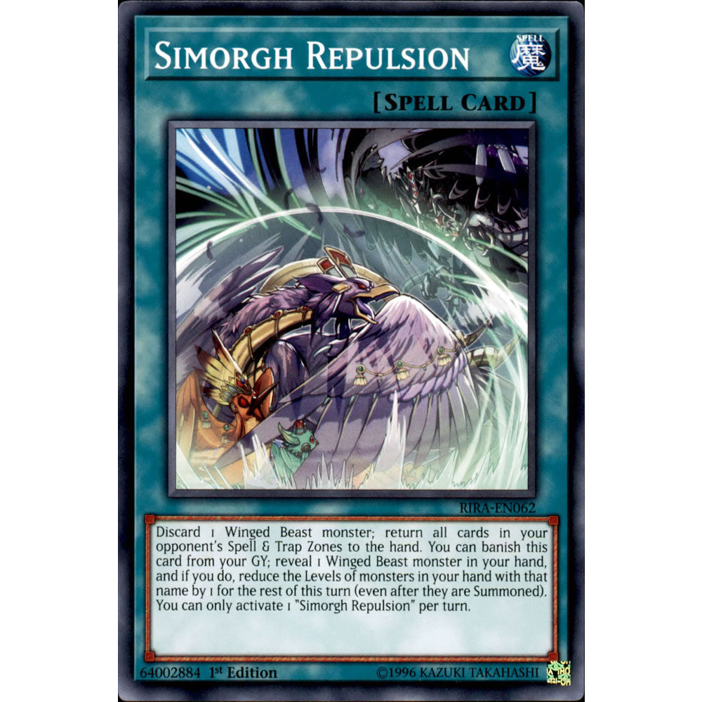 Simorgh Repulsion RIRA-EN062 Yu-Gi-Oh! Card from the Rising Rampage Set
