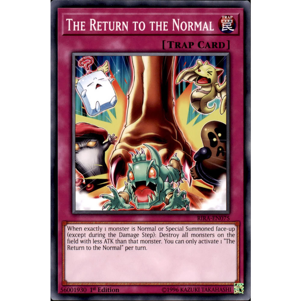 The Return to the Normal RIRA-EN075 Yu-Gi-Oh! Card from the Rising Rampage Set