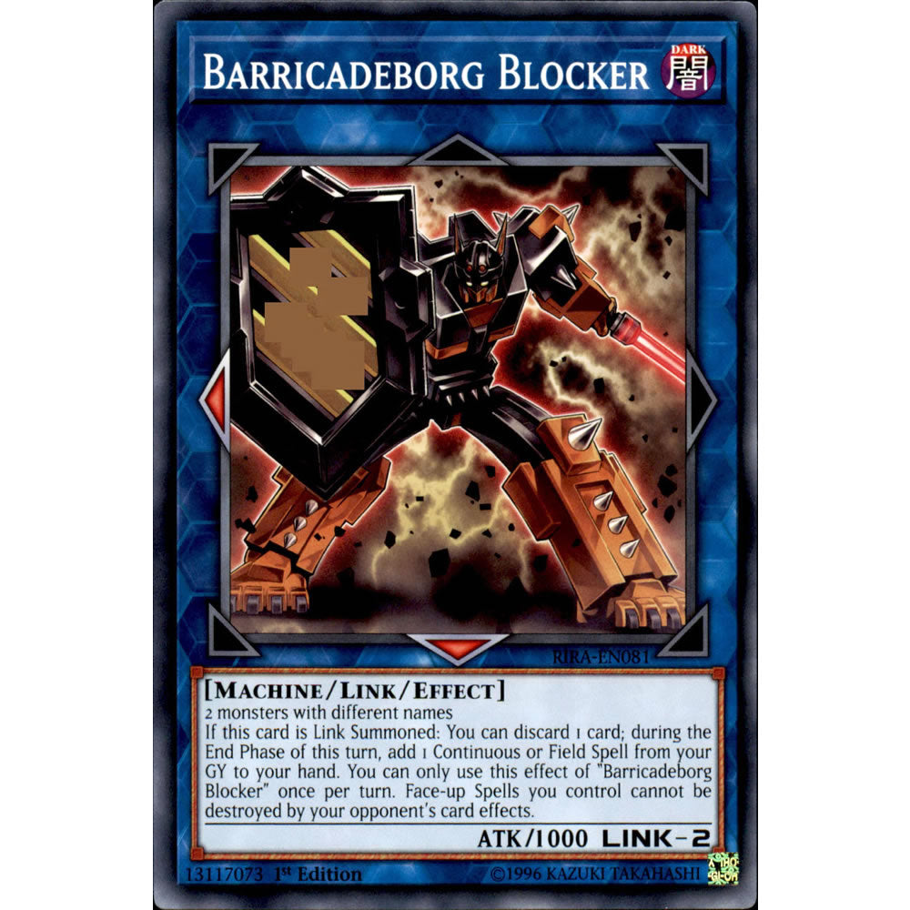 Barricadeborg Blocker RIRA-EN081 Yu-Gi-Oh! Card from the Rising Rampage Set