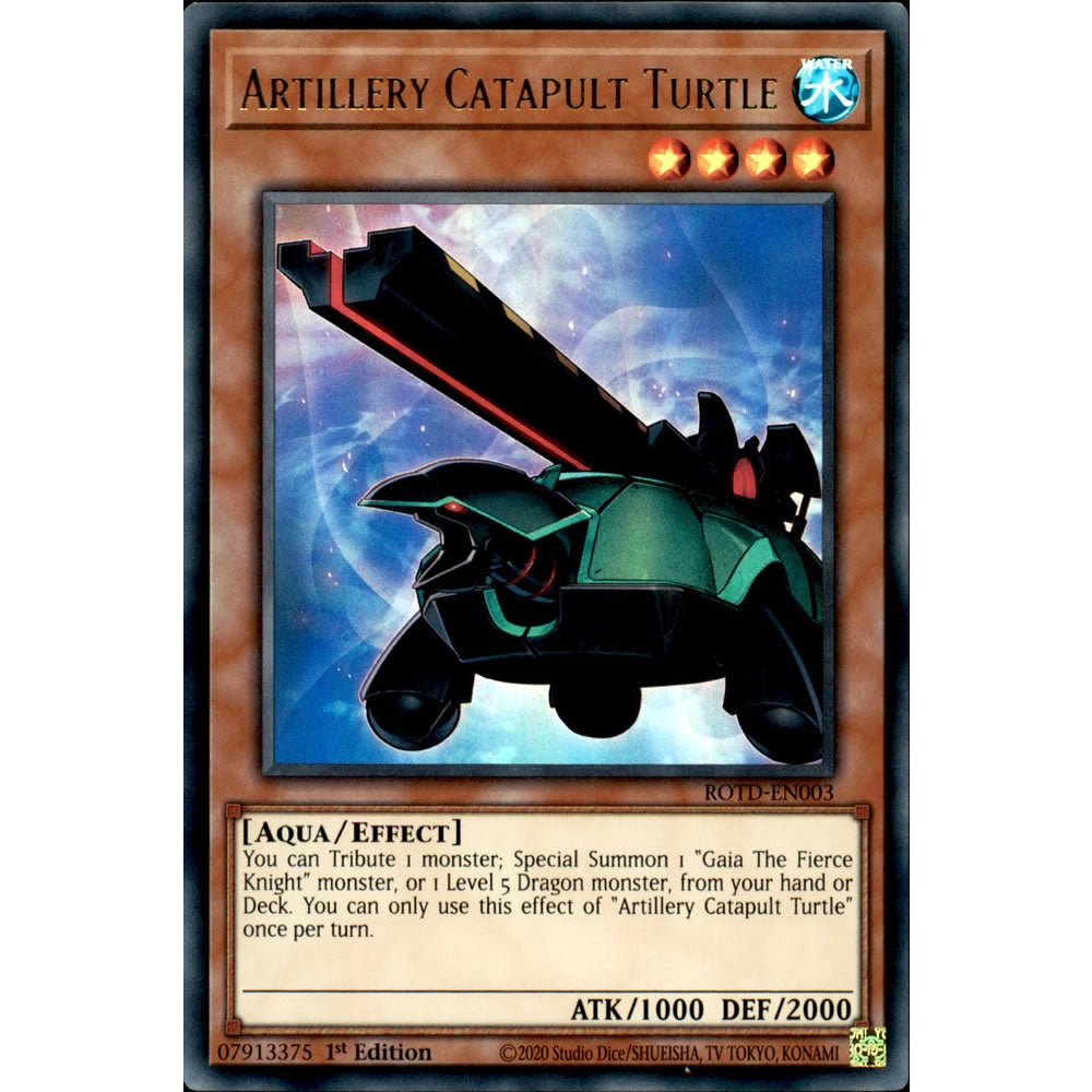 Artillery Catapult Turtle ROTD-EN003 Yu-Gi-Oh! Card from the Rise of the Duelist Set