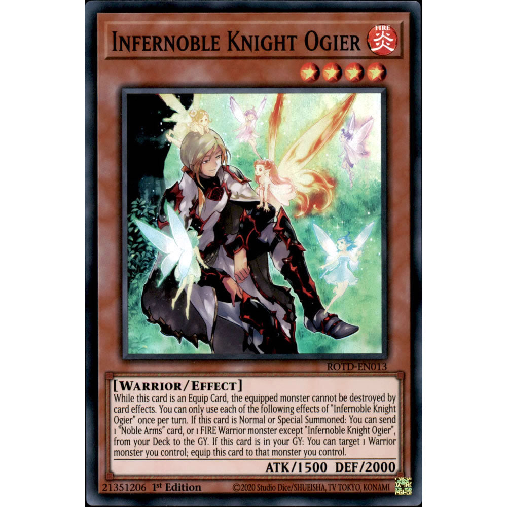 Infernoble Knight Ogier ROTD-EN013 Yu-Gi-Oh! Card from the Rise of the Duelist Set