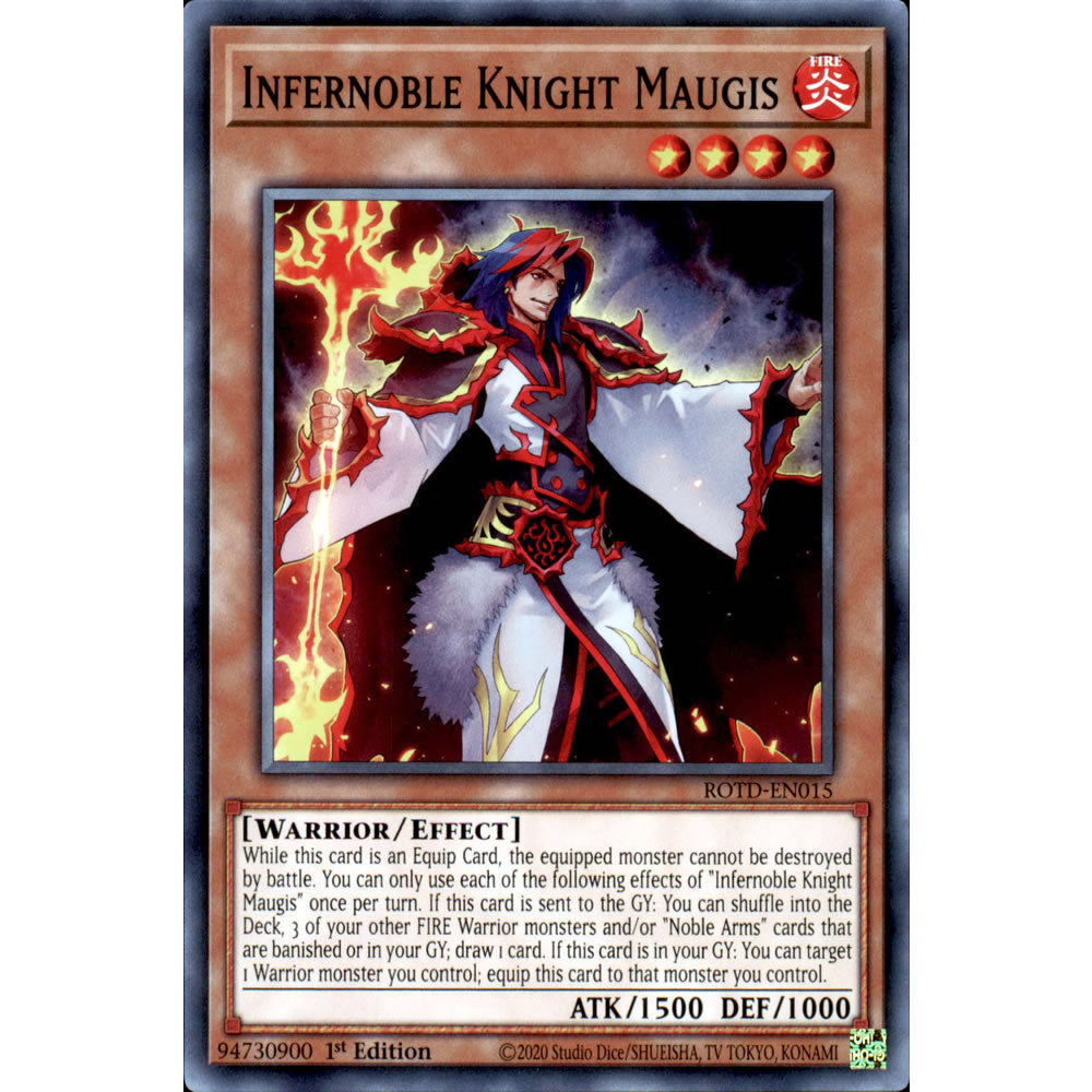 Infernoble Knight Maugis ROTD-EN015 Yu-Gi-Oh! Card from the Rise of the Duelist Set