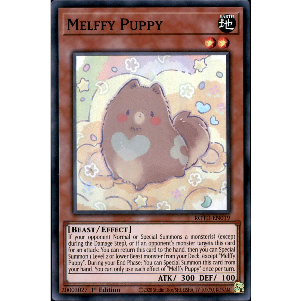 Melffy Puppy ROTD-EN019 Yu-Gi-Oh! Card from the Rise of the Duelist Set