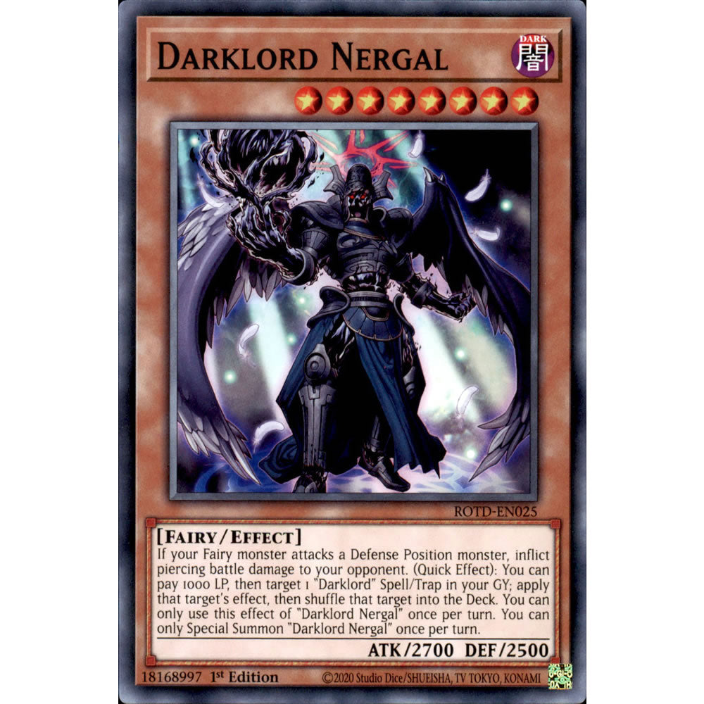 Darklord Nergal ROTD-EN025 Yu-Gi-Oh! Card from the Rise of the Duelist Set