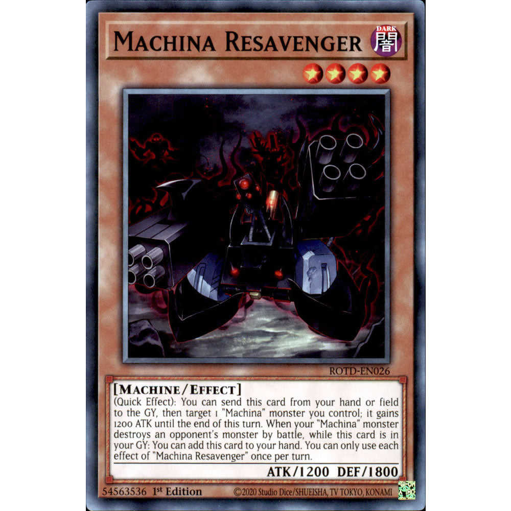 Machina Resavenger ROTD-EN026 Yu-Gi-Oh! Card from the Rise of the Duelist Set