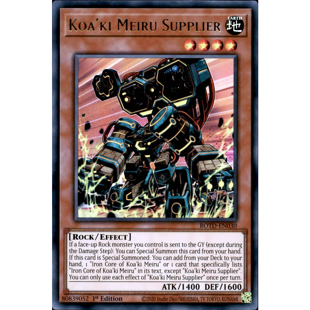 Koa'ki Meiru Supplier ROTD-EN030 Yu-Gi-Oh! Card from the Rise of the Duelist Set
