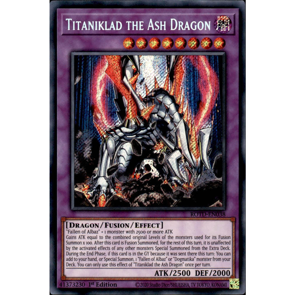 Titaniklad the Ash Dragon ROTD-EN038 Yu-Gi-Oh! Card from the Rise of the Duelist Set