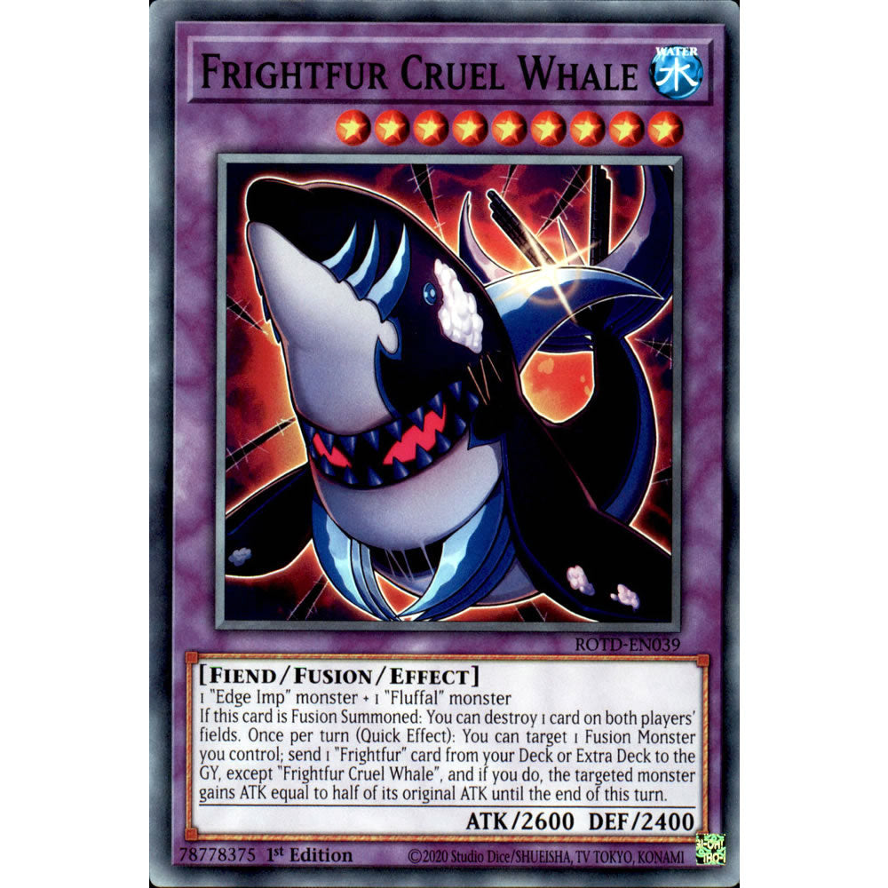 Frightfur Cruel Whale ROTD-EN039 Yu-Gi-Oh! Card from the Rise of the Duelist Set