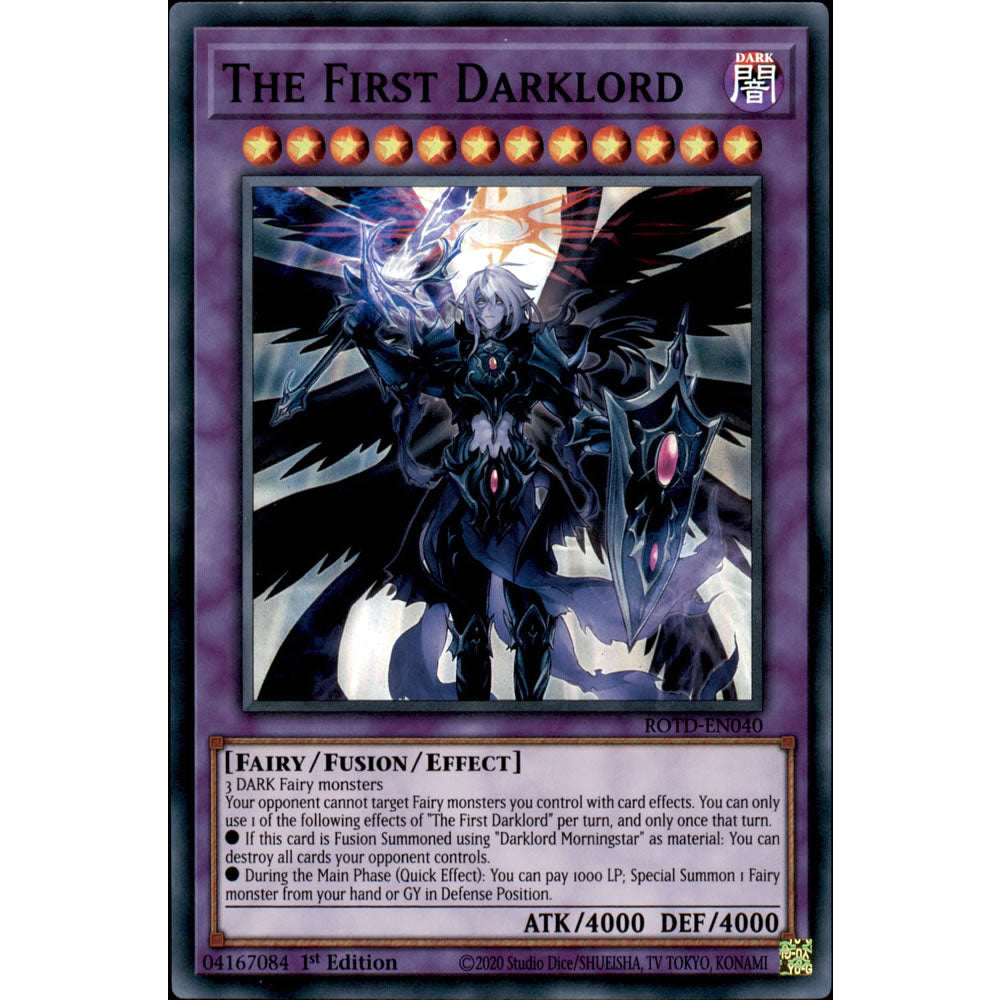 The First Darklord ROTD-EN040 Yu-Gi-Oh! Card from the Rise of the Duelist Set