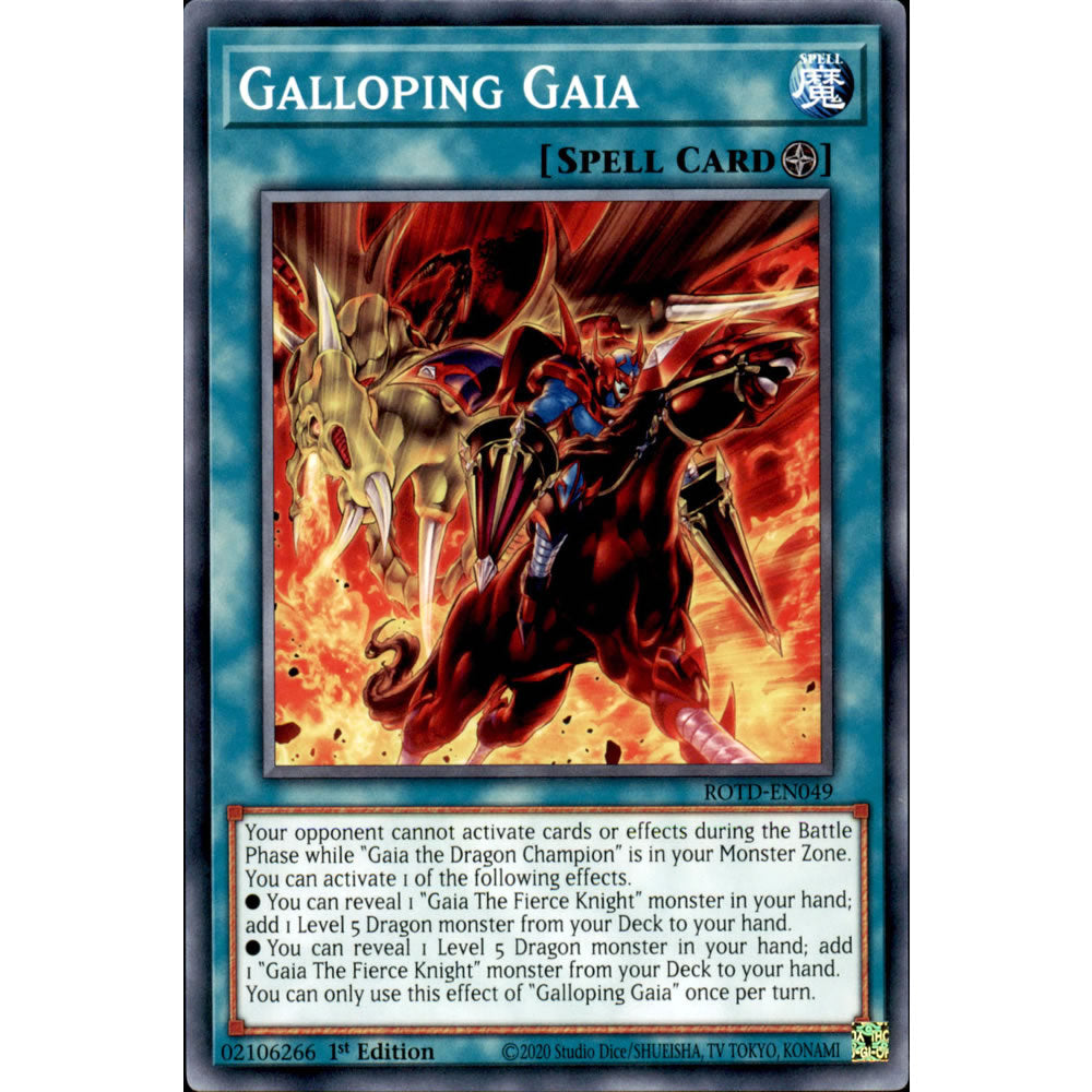 Galloping Gaia ROTD-EN049 Yu-Gi-Oh! Card from the Rise of the Duelist Set