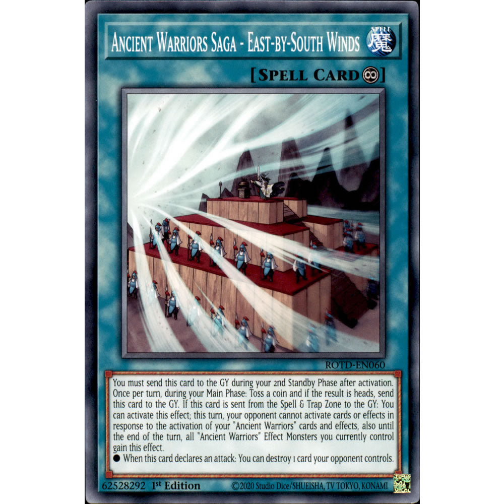 Ancient Warriors Saga - East-by-South Winds ROTD-EN060 Yu-Gi-Oh! Card from the Rise of the Duelist Set