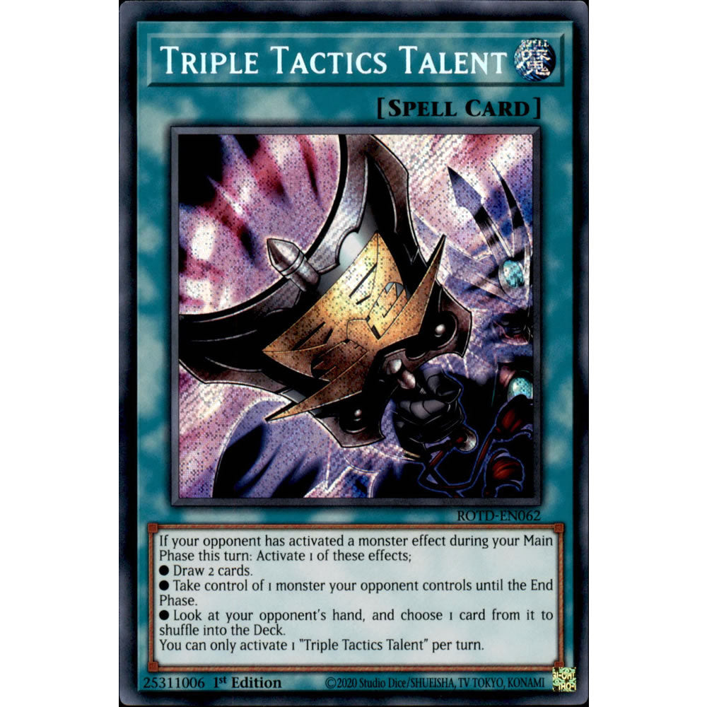 Triple Tactics Talent ROTD-EN062 Yu-Gi-Oh! Card from the Rise of the Duelist Set