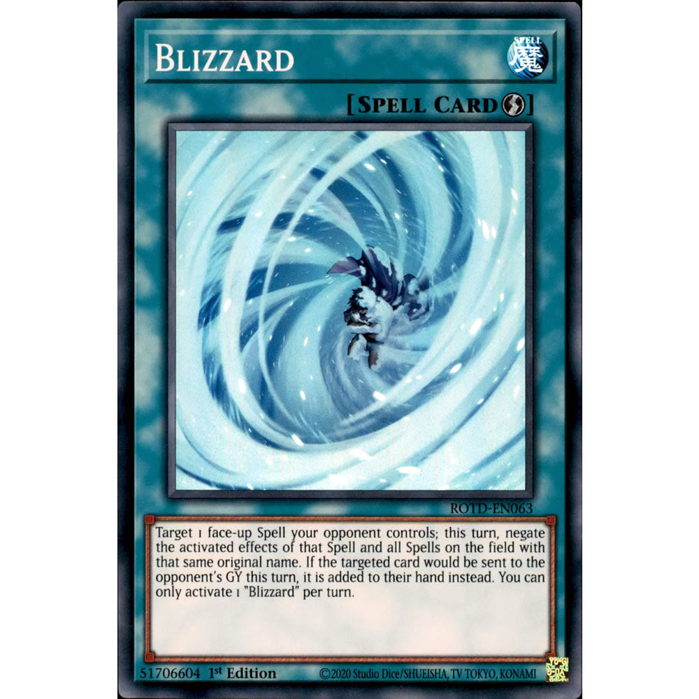 Blizzard ROTD-EN063 Yu-Gi-Oh! Card from the Rise of the Duelist Set