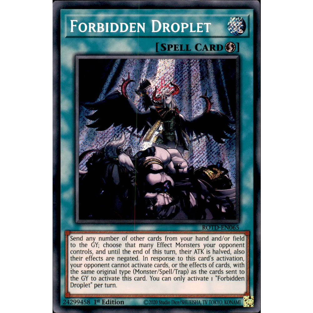Forbidden Droplet ROTD-EN065 Yu-Gi-Oh! Card from the Rise of the Duelist Set