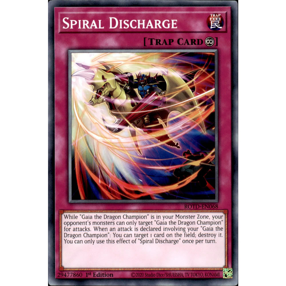 Spiral Discharge ROTD-EN068 Yu-Gi-Oh! Card from the Rise of the Duelist Set