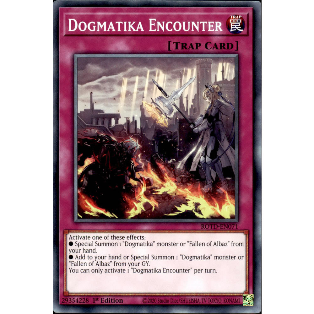 Dogmatika Encounter ROTD-EN071 Yu-Gi-Oh! Card from the Rise of the Duelist Set