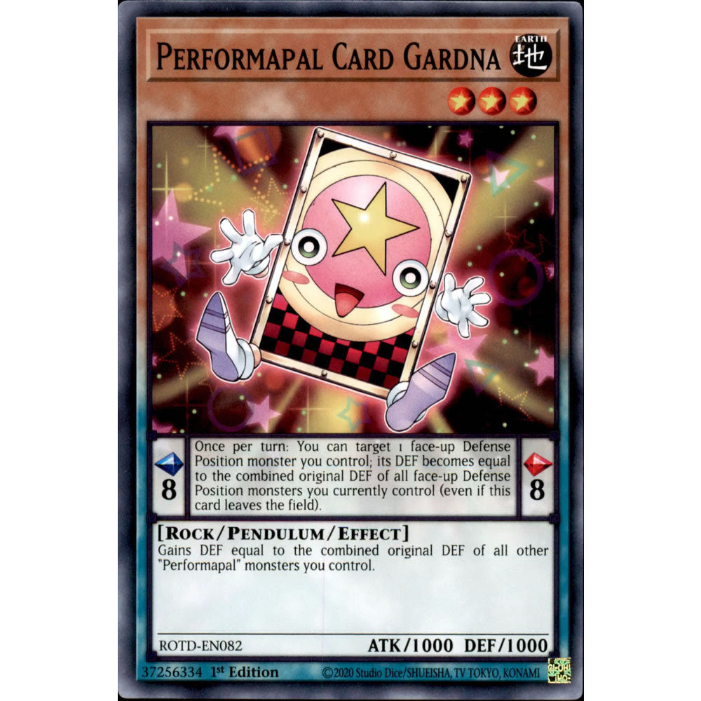 Performapal Card Gardna ROTD-EN082 Yu-Gi-Oh! Card from the Rise of the Duelist Set