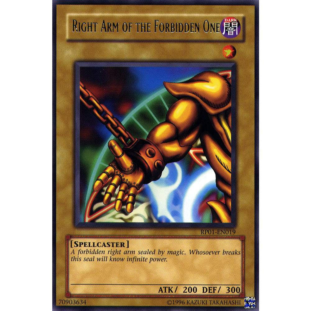Right Arm of the Forbidden One RP01-EN019 Yu-Gi-Oh! Card from the Retro Pack 1 Set