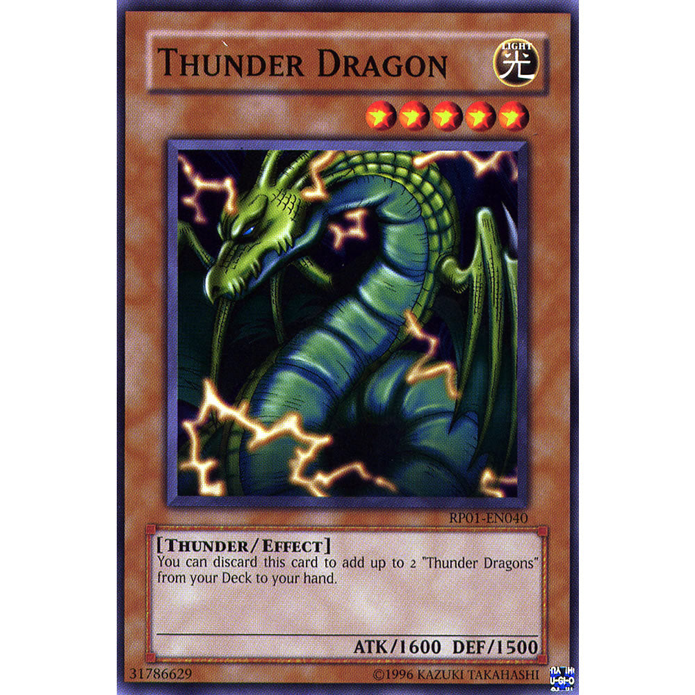 Thunder Dragon RP01-EN040 Yu-Gi-Oh! Card from the Retro Pack 1 Set