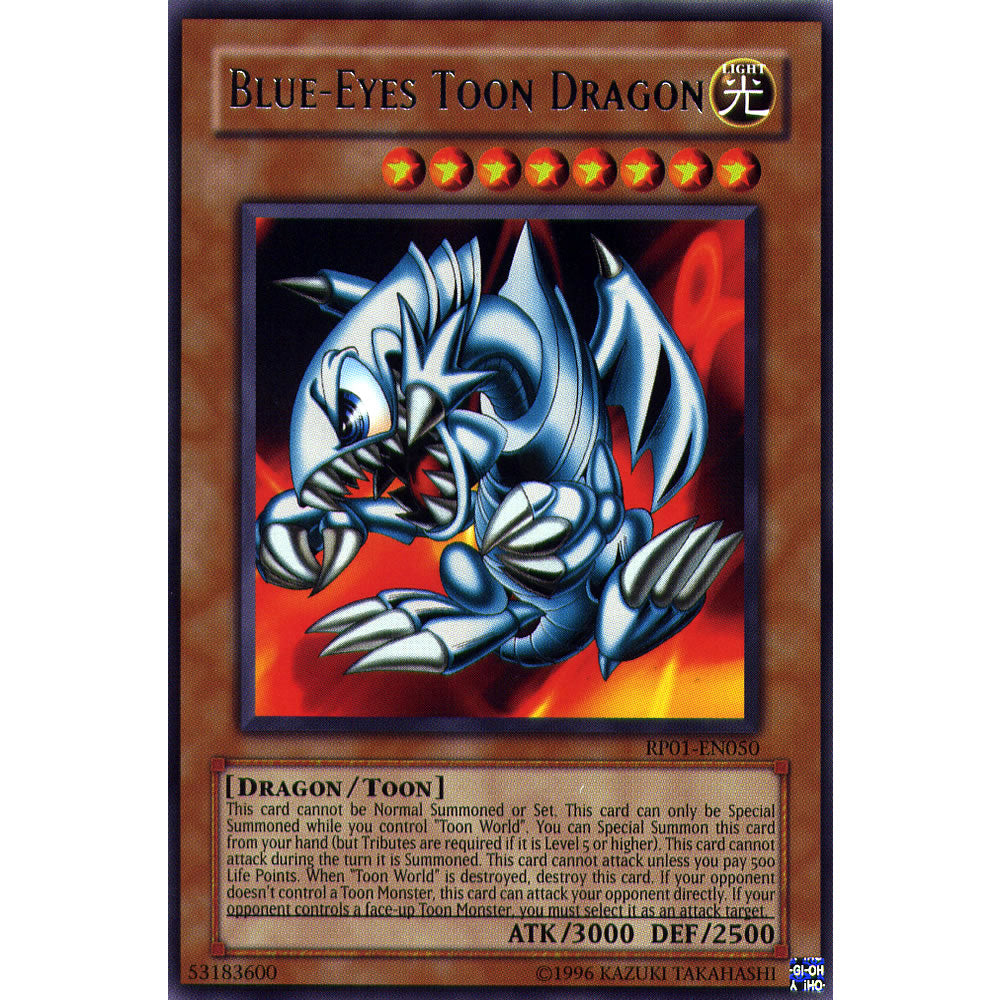 Blue-Eyes Toon Dragon RP01-EN050 Yu-Gi-Oh! Card from the Retro Pack 1 Set
