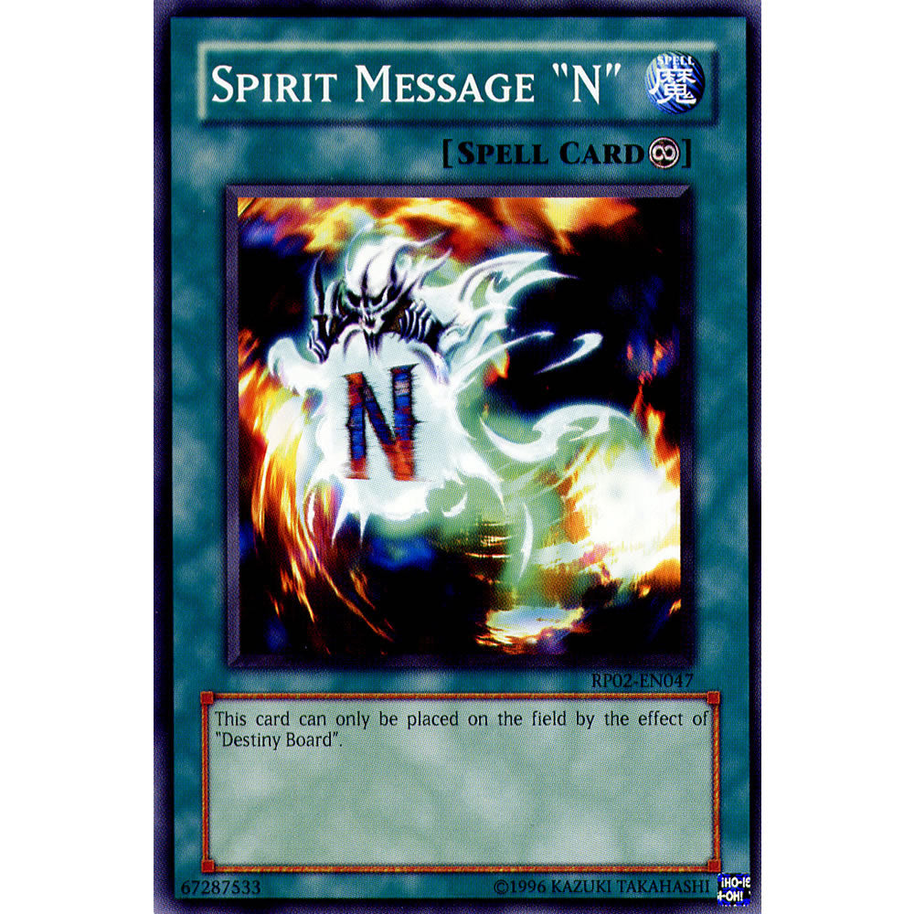 Spirit Message "N" RP02-EN047 Yu-Gi-Oh! Card from the Retro Pack 2 Set
