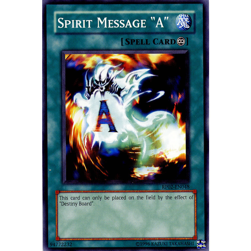 Spirit Message "A" RP02-EN048 Yu-Gi-Oh! Card from the Retro Pack 2 Set