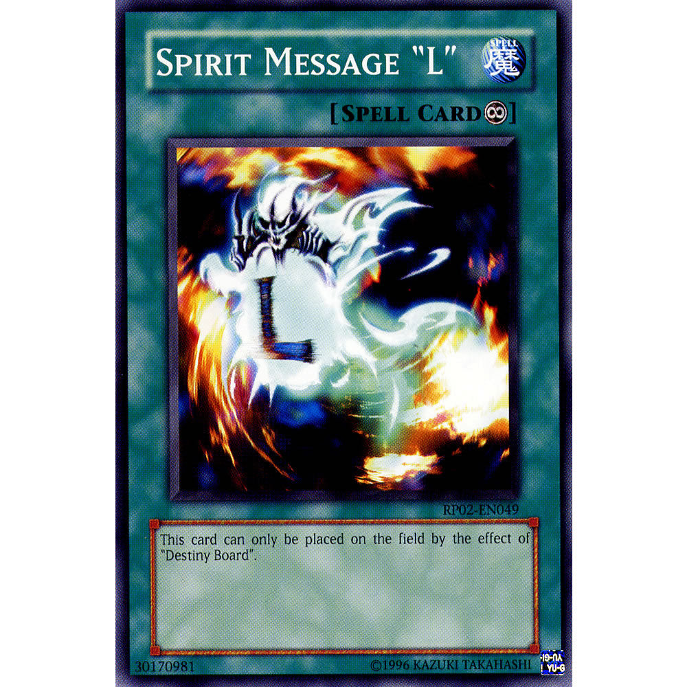 Spirit Message "L" RP02-EN049 Yu-Gi-Oh! Card from the Retro Pack 2 Set