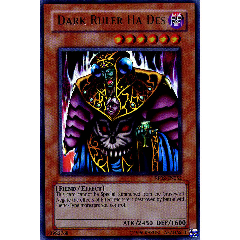 Dark Ruler Ha Des RP02-EN052 Yu-Gi-Oh! Card from the Retro Pack 2 Set