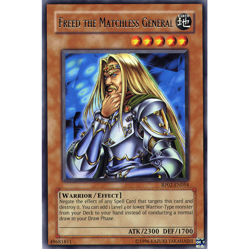 Freed the Matchless General RP02-EN054 Yu-Gi-Oh! Card from the Retro Pack 2 Set