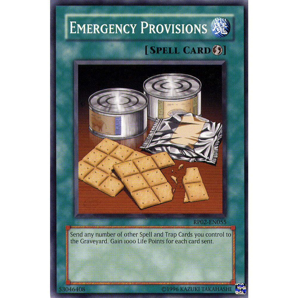 Emergency Provisions RP02-EN055 Yu-Gi-Oh! Card from the Retro Pack 2 Set