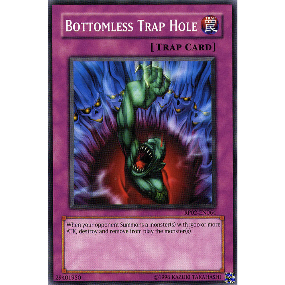 Bottomless Trap Hole RP02-EN064 Yu-Gi-Oh! Card from the Retro Pack 2 Set