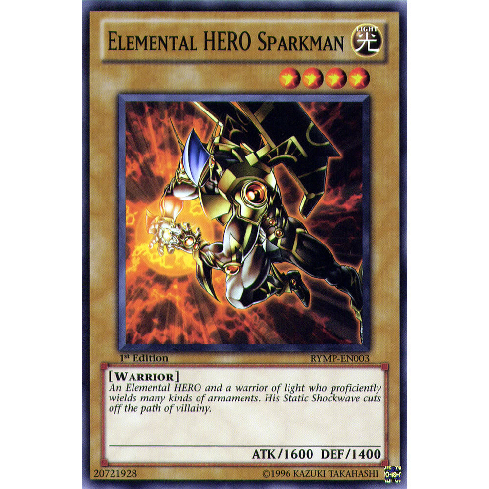 Elemental Hero Sparkman RYMP-EN003 Yu-Gi-Oh! Card from the Ra Yellow Mega Pack Set