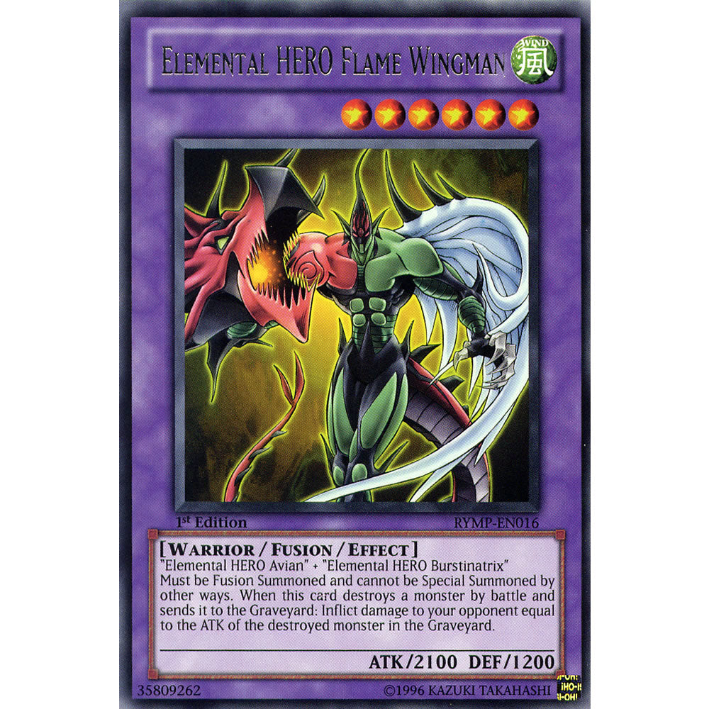 Elemental Hero Flame Wingman RYMP-EN016 Yu-Gi-Oh! Card from the Ra Yellow Mega Pack Set