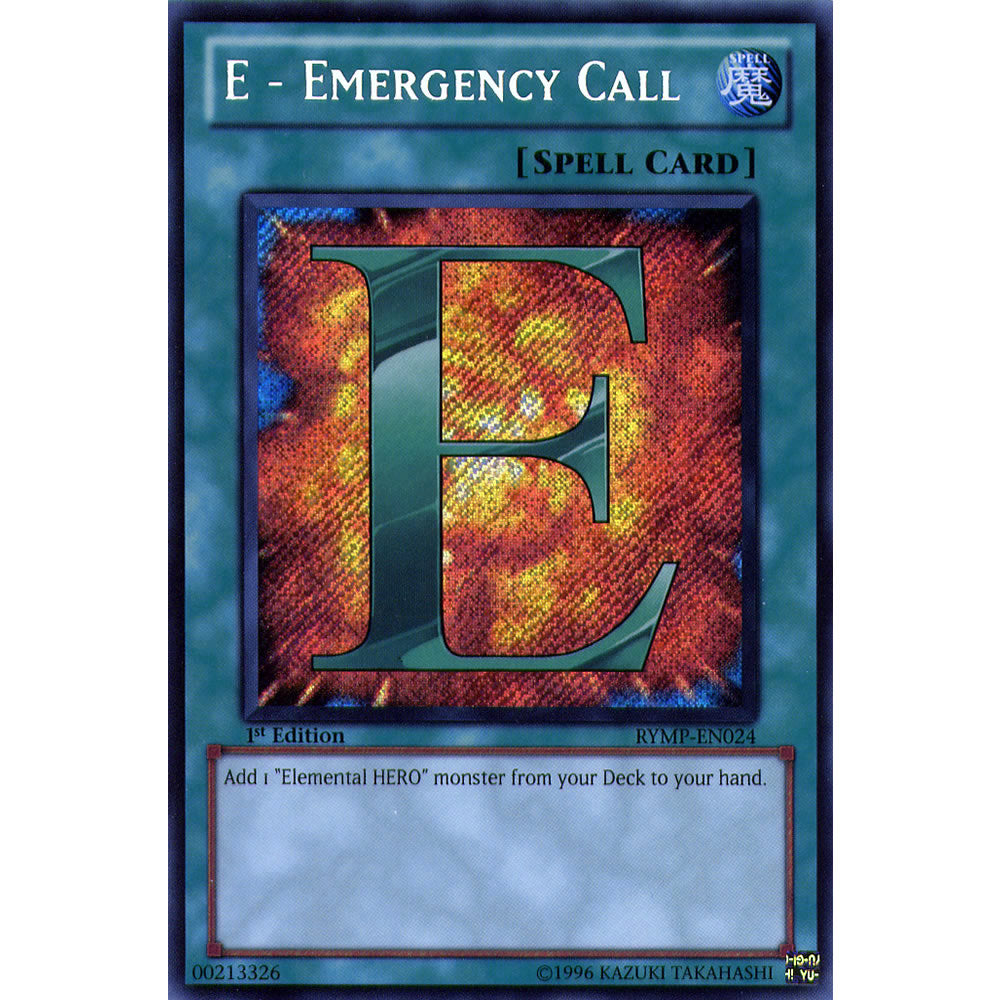 E - Emergency Call RYMP-EN024 Yu-Gi-Oh! Card from the Ra Yellow Mega Pack Set